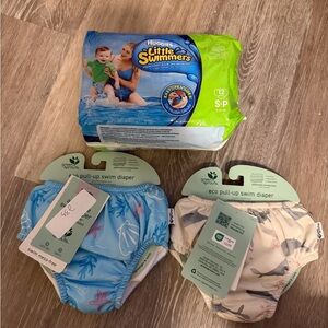 3 new with tags 6 months Green Sprouts Kids Swim Diaper Covers little swimmers